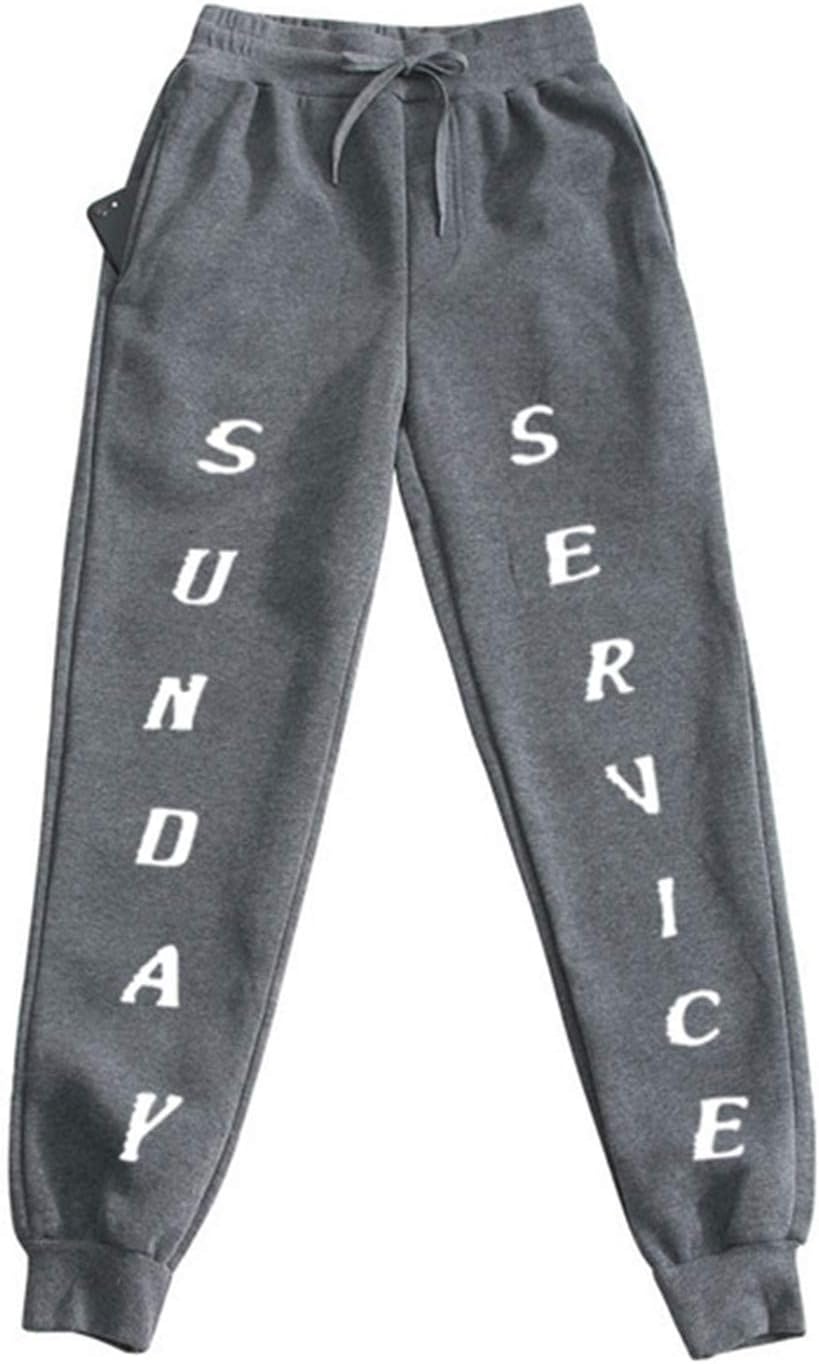 shiola Sunday Service Fleece Sweatpants Men Streetwear Kanye West Drawstring Joggers