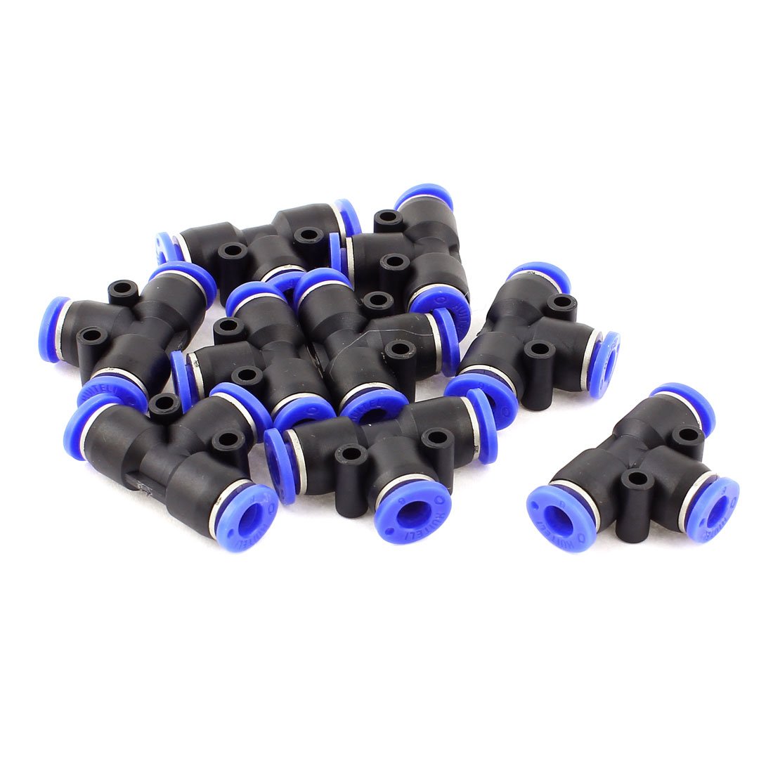 sourcing map 3 Way Tee Push in Pneumatic Quick Release 6mm Tube Fittings 10 Pcs