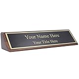 ExcelMark Personalized Walnut Wood Business Desk