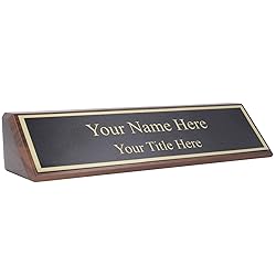 ExcelMark Personalized Walnut Wood Business Desk