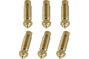 XIRBBO 3D Printer Extruder Hotend Nozzle Kit for Elegoo Neptune 4 Max/Plus M6 Extruder Nozzle 6pcs 0.8mmThread Brass Nozzles Printer Head Nozzles