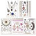 Lady Up Temporary Manlada Mehndi Tattoos - Over 150+ designs Body Art Flash Temp Tattoos Fake Tropical Hawaiian Jewelry Bracelets, Feather, Wrist and Arm Bands 21X15cm/p