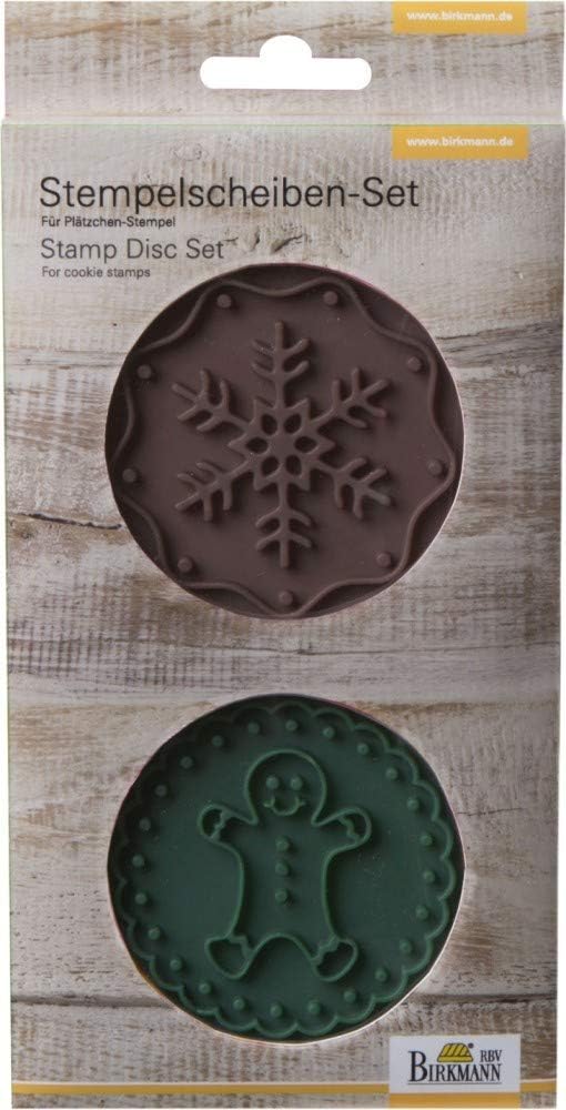 Birkmann Stamp Disc Set Gingerbread Man & Snowflake, one size, red