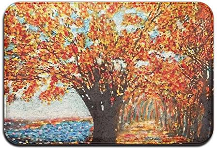 Ksipop Pattern Doormats Yellow Leaves Tree Entrance Mat Non-slip Indoor Outdoor Floor Door Rug Bathroom Mats For Home Decor