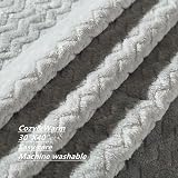 CREVENT Small Fluffy Baby Blanket 75x100cm Grey view 4
