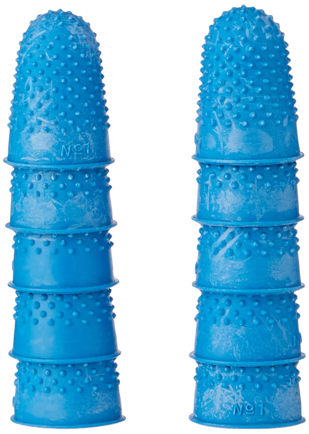Quality Thimblette Rubber for Note-counting Page-turning Size 1 Medium Blue Ref 265486 [Pack of 10]