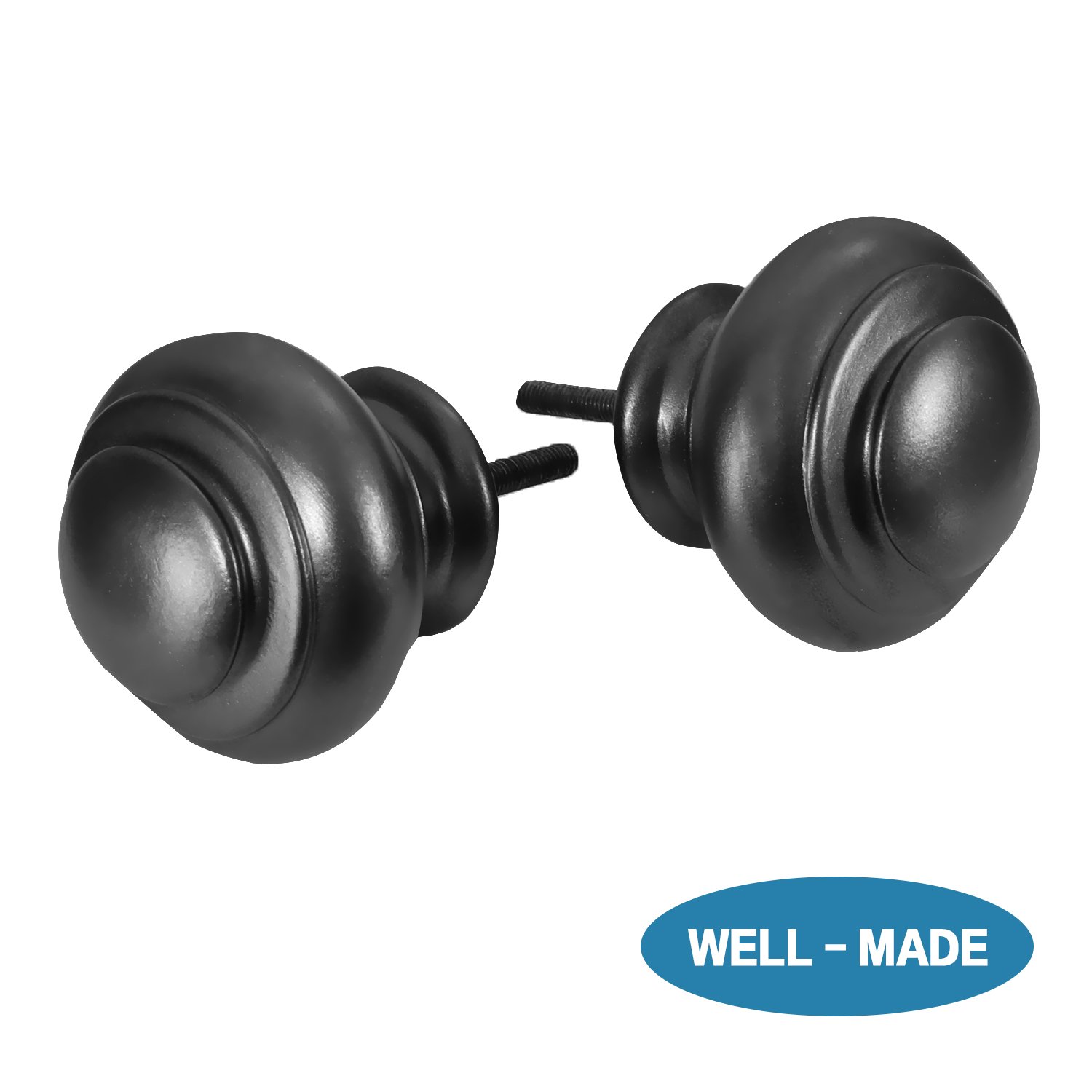 H.VERSAILTEX 3/4-Inch Diameter Decorative Curtain Rod Adjusts from 66 to 120 Inches, Pewter