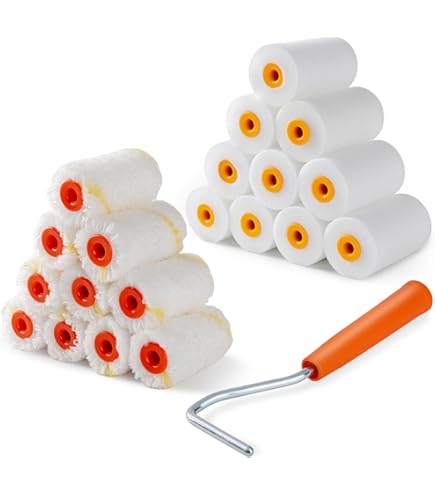 Baderke 10 Pcs 4 Inch Paint Roller Handle Mini Roller Frame Brush Painting Supplies For Wall House Homes(Black) : Buy Online At Best Price In KSA - Souq Is Now - View #6