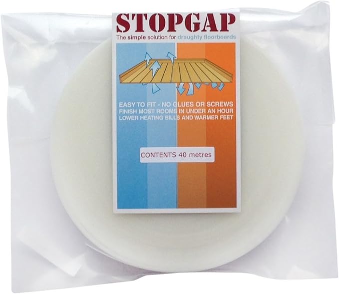 StopGap Floorboard Draught Excluder 40m Neutral Floor Gap Seal