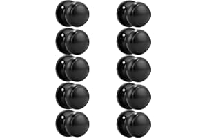 Probrico (10 Pack Classic Closet Door Knobs Dummy Door Knob, Individual Non-Turning Dummy Door Knob Single Side, Black Interior Door Knobs, Easy Installation
