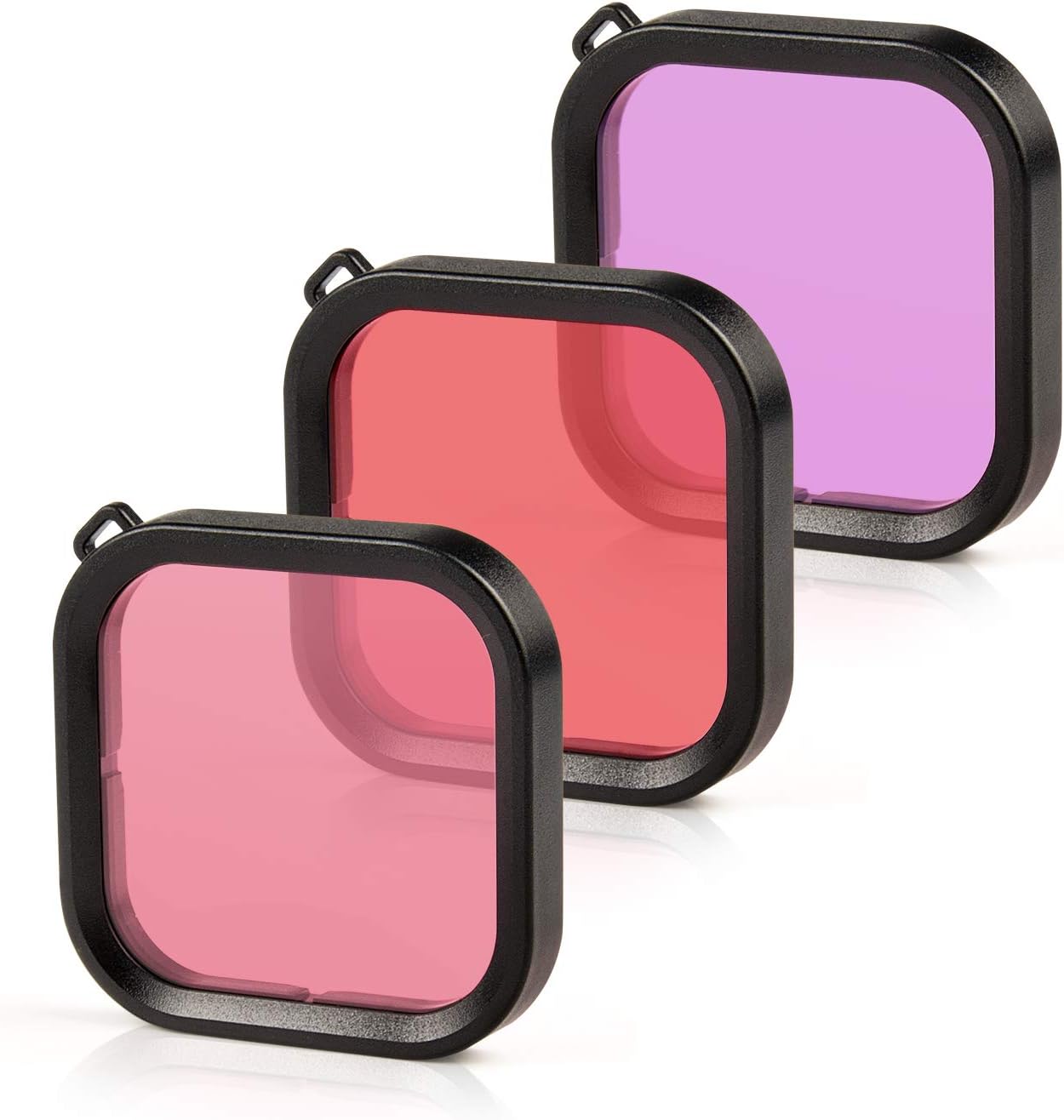 Rhodesy Dive Filter for GoPro Hero 8 Red/Pink/Purple Lens Filter Diving Underwater Enhance Color for Various Underwater Conditions Compatible with Waterproof Housing of GoPro Hero 8