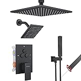 VANFOXLE Shower Faucet Set Matte Black Shower
