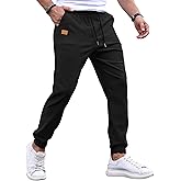 Sailwind Men's Casual Joggers Pants Drawstring Outdoor Chino Cargo Pants Twill Jogging Sweatpants Hiking