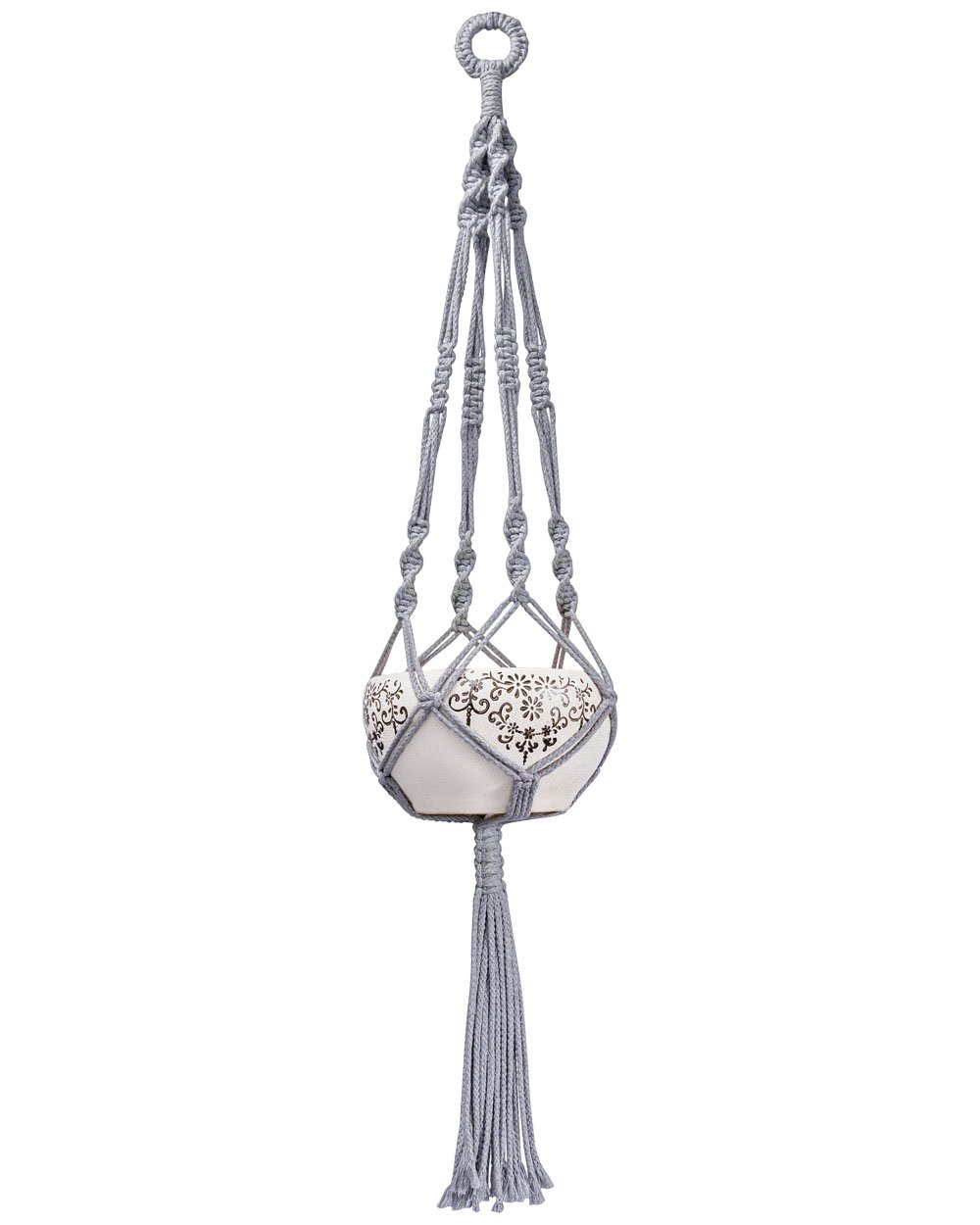 Hanging Planters Mkono 1pcs Macrame Plant Hanger Heavy Duty Patio