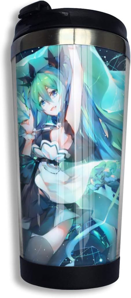 Hatsune Miku 13.5 Oz Double Layer Vacuum Insulated Travel Mug/Coffee Cup