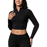 BRXL Womens Half Zip Jacket Lightweight Cropped Workout Jacket Athletic Pullover Running Yoga Gym Tops