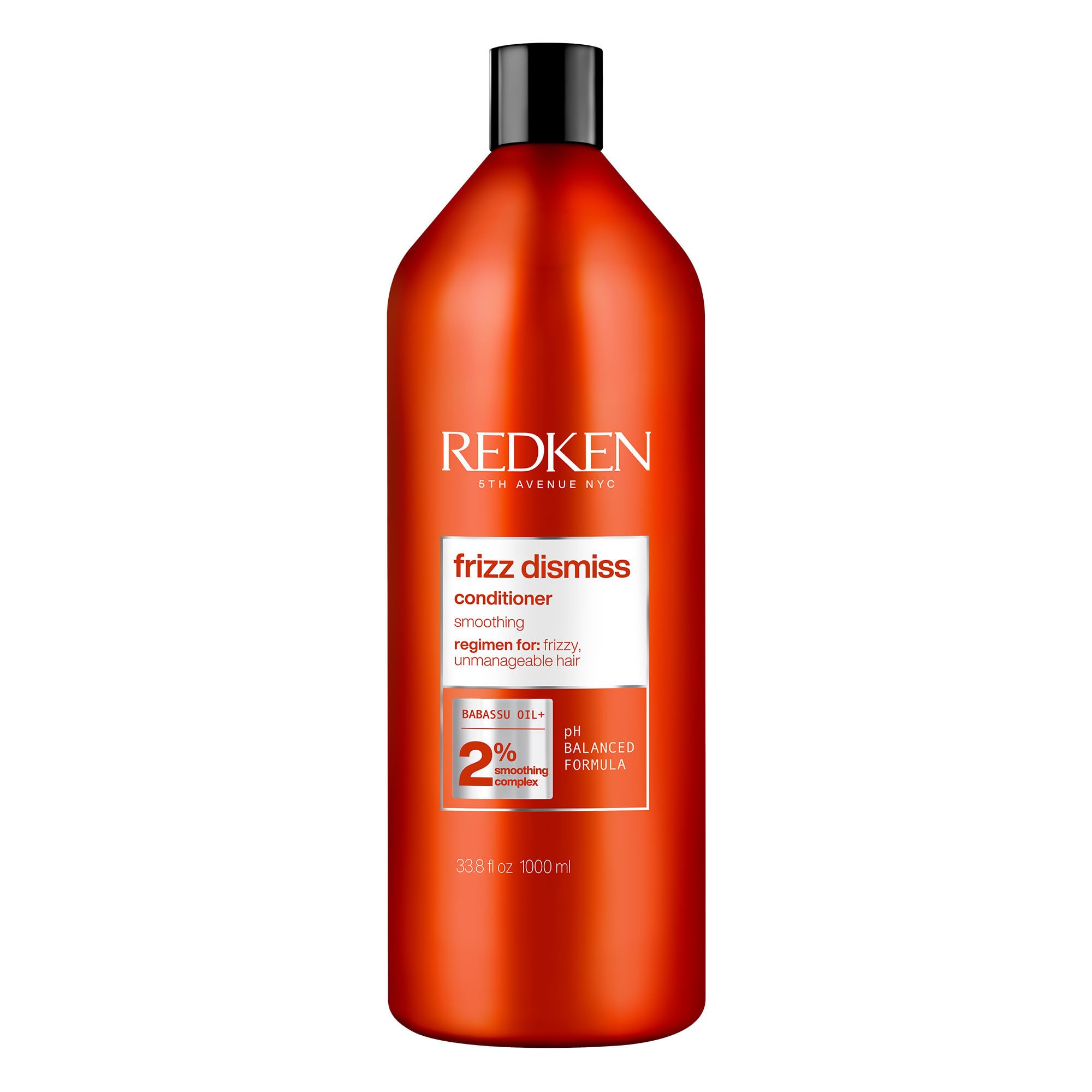 Redken Frizz Dismiss Conditioner, 1000 ml - Haircare, Moisturizes, Detangles and Protects Hair from Frizz for Increased Softness Shine, Sulfate Free, All Hair Types, Unisex, 1000 milliliters