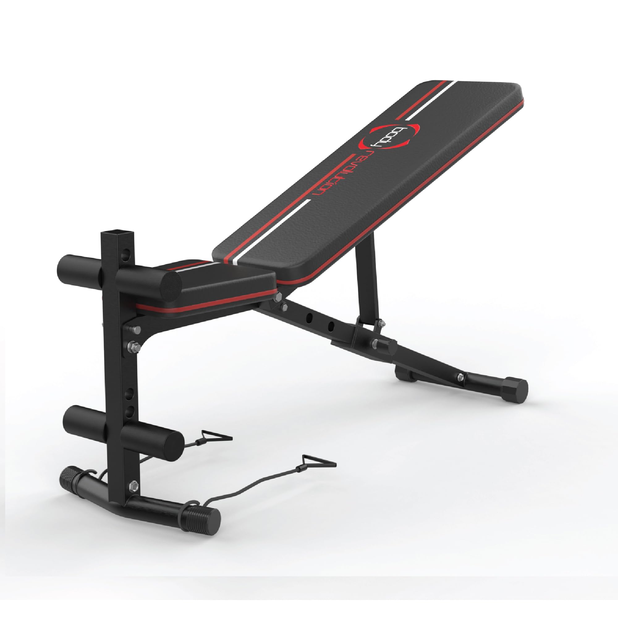 Body Revolution Adjustable Weight Bench – Fully Collapsible Space Saving Weight Bench With 7 Incline Positions, Fully Folding Exercise Bench for Home or Commercial Gym, 300kg Weight Capacity