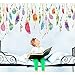 Kaimao Colorful Creative Dream Catcher Feathers Wall Stickers Art Decal Murals Removable Wallpapers for Home Decoration