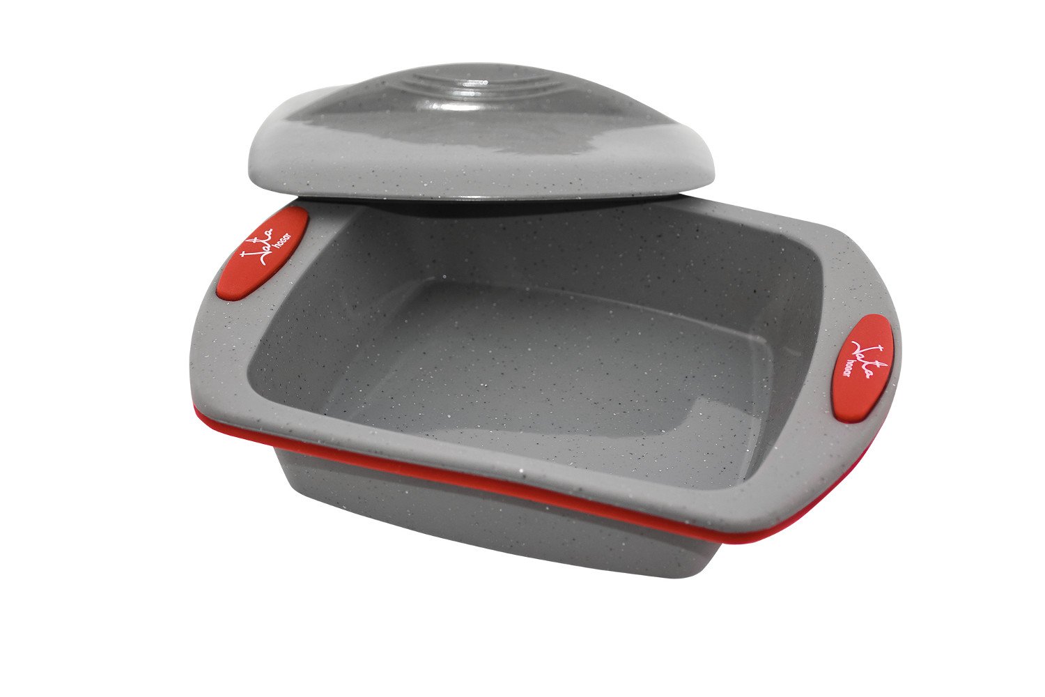 Jata MC68 Baking Mould with Silicone Lid, Grey, 23 x 18 x 4.5 cm