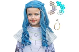 ColorGround Long Wavy Blue with Silvery White Cosplay Wig
