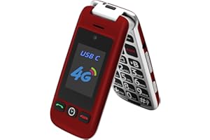 4G Foldable Mobile Phone for The Elderly with Big Button, LTE Unlocked Easy to Use Basic Flip Senior Phone with SOS Button,Ca