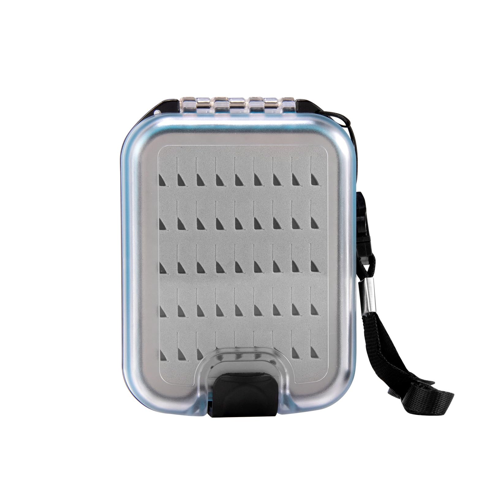 Dr.Fish Fly Fishing Box Waterproof Lightweight ABS Plastic Streamer Case Double Sided Deep Slot Transparent Lid Clear Holder for Storage Size XS