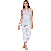 U.S. Polo Assn. Women's Pajama Set, Tee, Pants with Pockets Valentines Gifts for Her