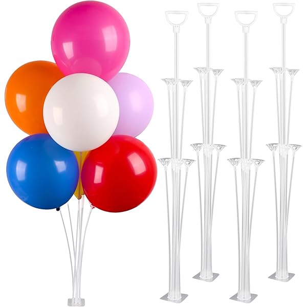 50-Pack Balloon Sticks With Clear Cups - Balloon Wand Holders For Wedding & Party Decor