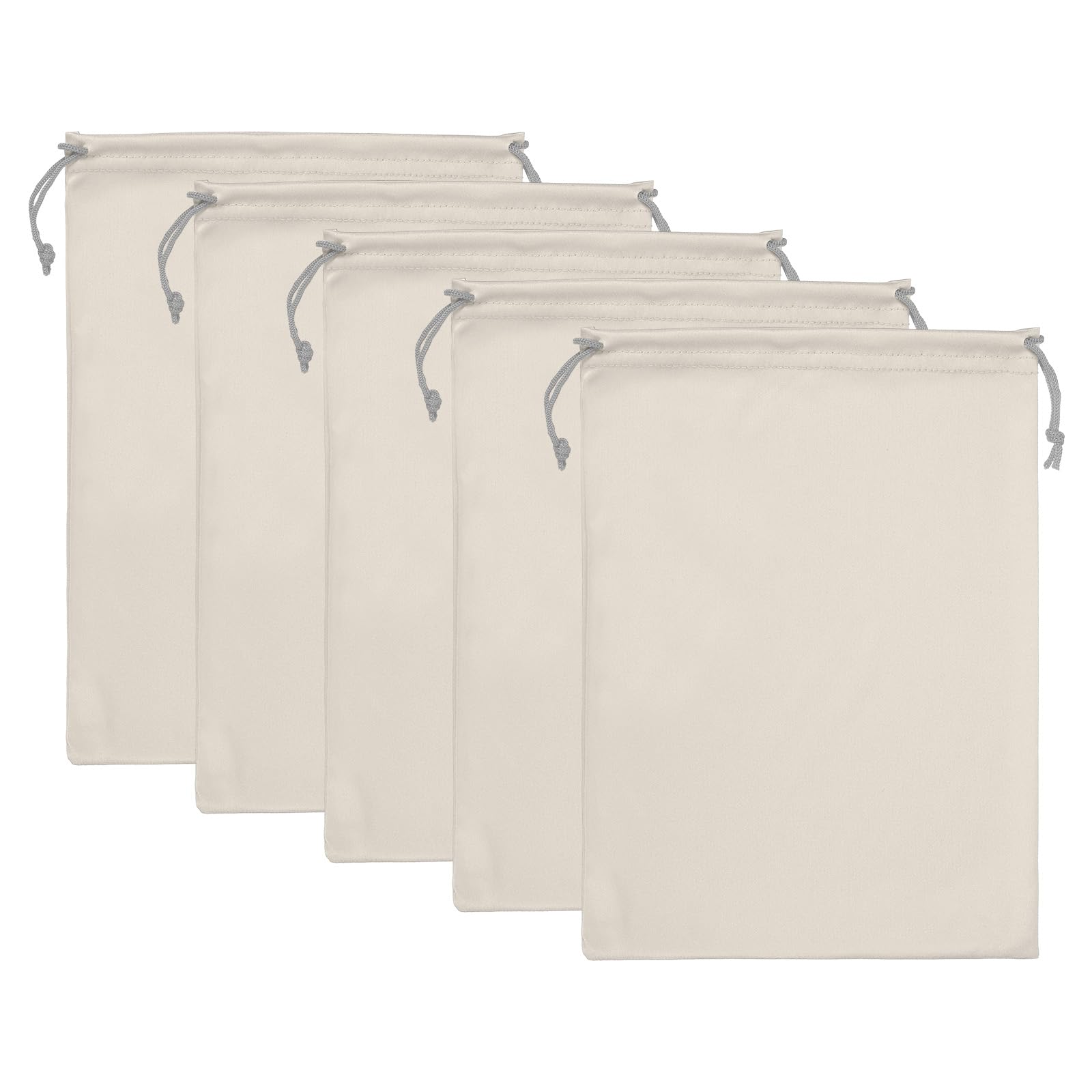 PATIKIL Ski Goggle Bag 5.9 x 9.8 Inch, 5 Pcs Microfiber Snow Goggles Protective Sunglass Bag Pouch Foldable Adjustable Drawstring Bag for Camera Lenses Sunglasses Eyeglasses, Gray