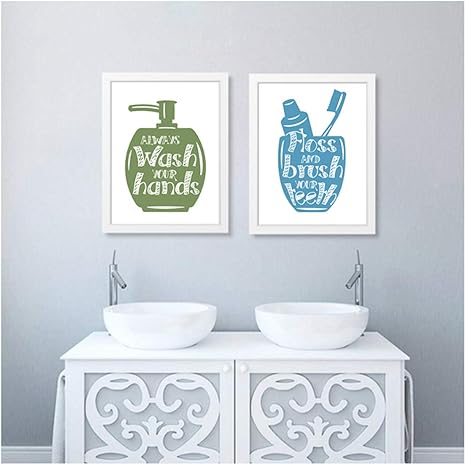 Artículos de baño Pintura relacionada Arte de la pared Citas divertidas