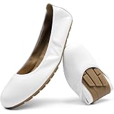 DREAM PAIRS Women Ballet Dressy Foldable Flats | Ballet Flats Foldable Round Toe Comfortable Slip On Lightweight PVC Outsole Shoes For All-day Wear