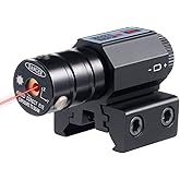 Pinty Compact Tactical Red Rail Laser Sight with Picatinny Mount Alan Wrenches for Hunting - Updated for 20mm Picatinny & 11m