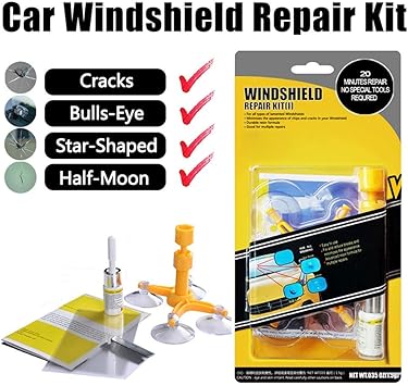 Mymm Kit De Reparation De Pare Brise Automatique Faites Le Vous Meme Outil Pour Pare Brise Avec Resine Pare Brise Pour La Reparation De Copeaux De Fissures De Pare Brise De Vitres De Voitures Amazon Fr Auto Et Moto
