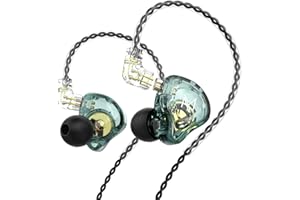 Sicanal TRN MT1 HiFi Earphone Dual Magnetic Dynamic Driver Sport Headphone in Ear Monitor Noise Cancelling Headset (Without Mic, Green)