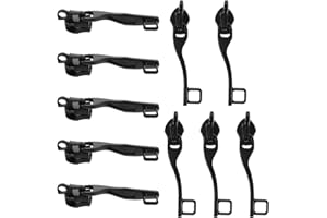 DOITOOL 5 Pairs Black Double-layer Nylon Anti-theft Zipper Pulls Lock Hole for Suitcase Luggage Repair