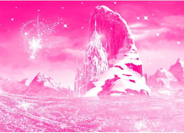Amazon ピンクのアナと雪の女王の背景写真7x5フィート グリッター 雪の結晶 氷の城 写真背景 1歳の誕生日 ビニール ピンク 女の子 ベビーシャワーの背景 カスタムフォト 名前入り ベビー背景 写真付き バックペーパー 背景布 通販