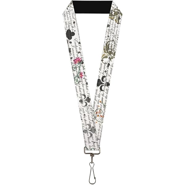 Porte-Clés Disney Buckle Down - Cordon Polyester 2.5cm - Clip Acier Inox - Licence Officielle