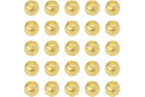 LT Easiyl 100PCS Fly Tying Brass Beads Fishing Hook Weight for Freshwater and Saltwater Fishing Slotted Fly Tying Beads Fishi