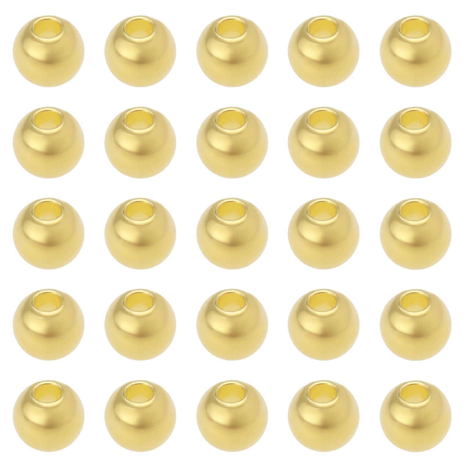 LT Easiyl 100PCS Fly Tying Brass Beads Diameter 3.7mm Suitable for Hooks Size 8-10 Fishing Hook Weight for Freshwater and Saltwater Fishing Gold