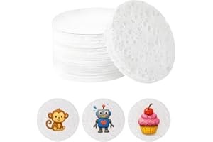 CIYOJA Magic Puffy Paint Foam Texture Paper – 12 Round 3D Foam Texture Sheets for DIY Puffy Paint Crafts and Kids Art Projects