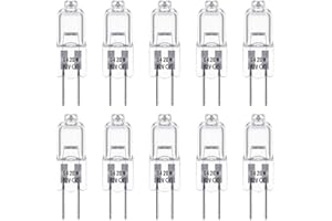 10-Pack G4 Halogen Bulb, 12V 20W JC Type Bi-Pin Light for Under Cabinet, Chandelier, Pendant Light, Low Voltage Replacement