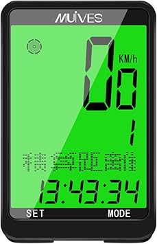 Amazon サイクルコンピューター ワイヤレス Lcd 防水 自転車コンピューター 2 6インチ 大画面表示 バックライトサイクルコンピュータ 多機能 スピードメーター ストップウォッチ 時計 走行距離計 才オドメータ一 気温 消費カロリー表示 Muives サイクル