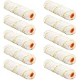 Hubaow 10 Pieces Paint Roller Cover, 6 inch Microfiber Roller Covers, Washable Covers for Roller Frame, House Painting Supplies, Naps for Paint Roller Brush for Painting Walls Ceilings