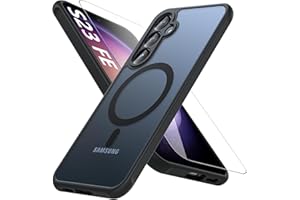 OWKEY For Samsung Galaxy S23 FE Case 6.4'',Magnetic Galaxy S23 FE Case for Magsafe with Screen Protector [Military-Grade Protection] Shockproof Phone Case Samsung S23 FE Slim Protective Case S23 FE 5G,Black