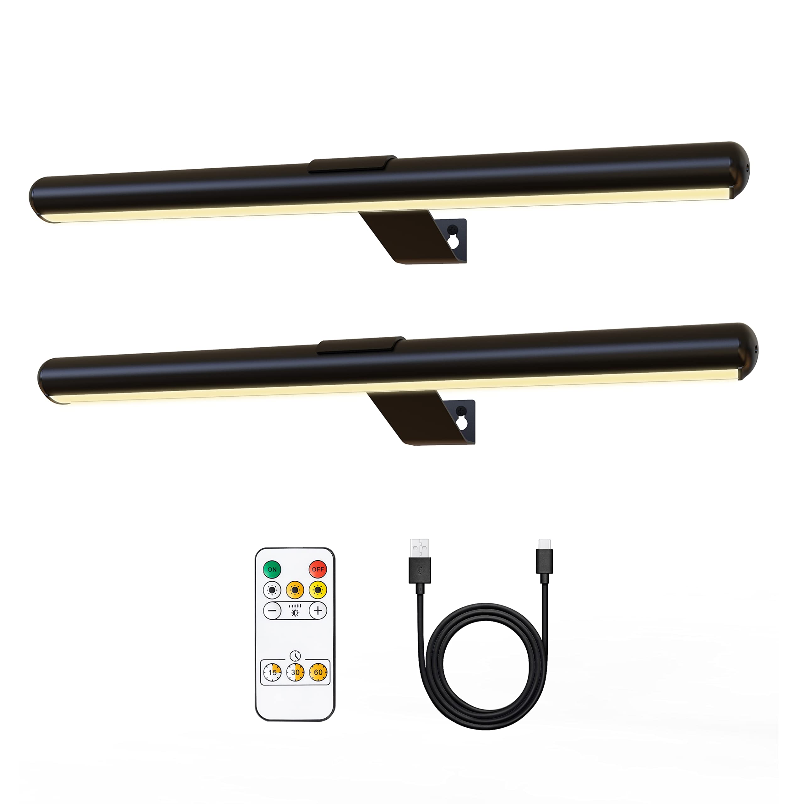 Photo 1 of TINTINDOC 2Pack Wireless Picture Lights with Remote,Battery Operated,16.5'' Painting Lights for Art Picture Full Metal with Dimmable Timer, Magnetic Attached Display Light for Dartboard Gallery