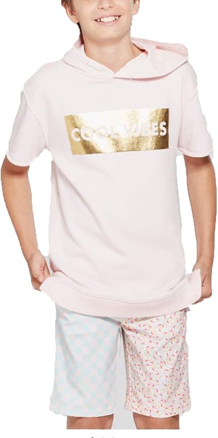 pink short sleeve sweatshirt