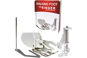 VANELY Open Toe Even Feed Walking Foot W/Guide for Brother Sewing Machine Quilting and Sewing Stitch Through Multiple Layers Bonus Free Motion Quilting Darning Embroidery Presser Foot