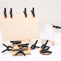 20 Pack 4.5 inch Plastic Spring Clamps, Black Heavy