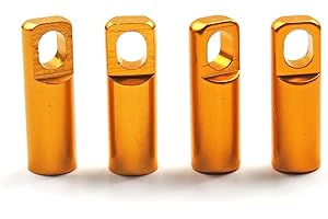 ADIOPRO 4 Pack Aluminum Presta Valve Caps for Bikes - Tubeless Valve Stem Covers with Valve Core Remover - Fits Presta French Valves on MTB, Road Bikes, Bicycles - Golden